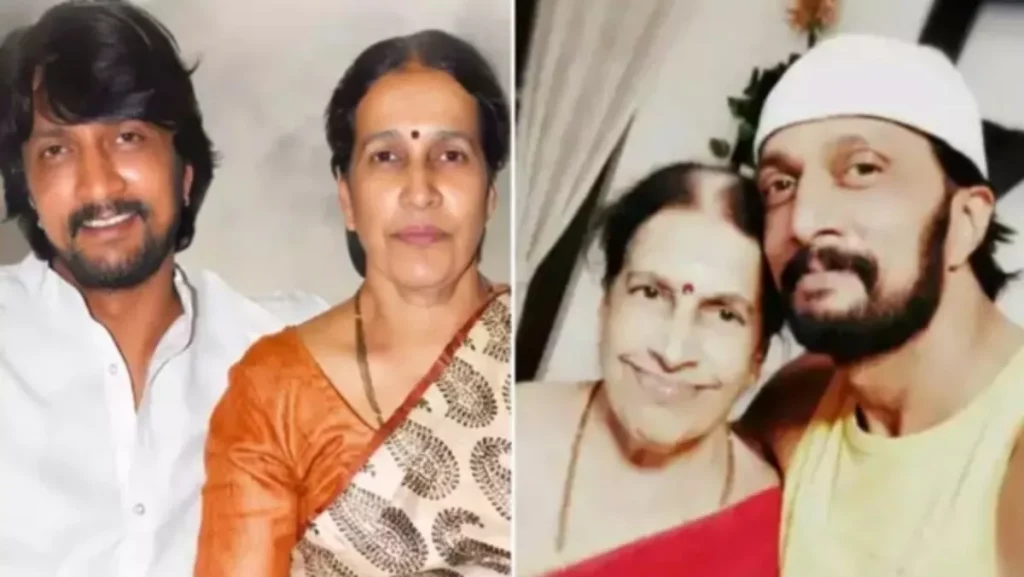 Kiccha Sudeep with his mother